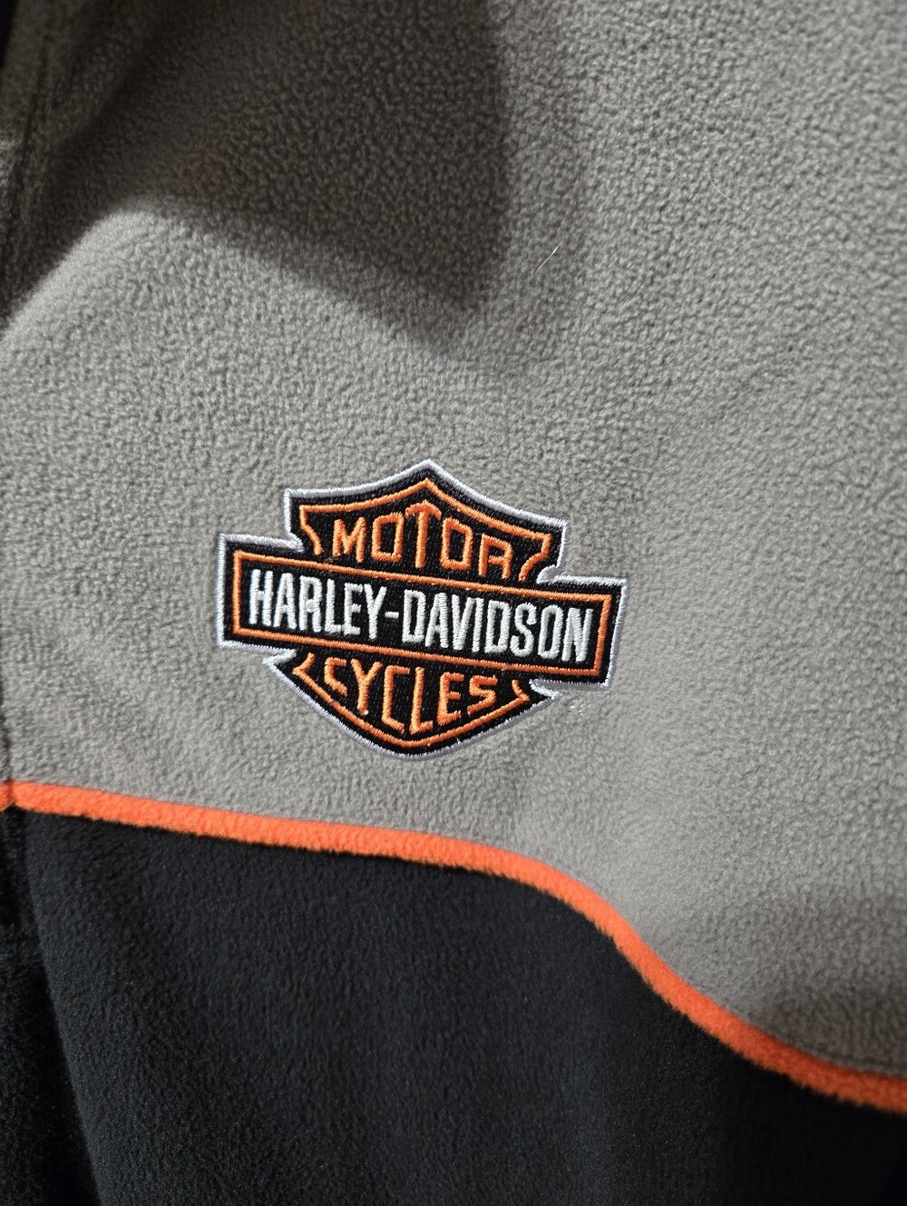 Harley-Davidson Charlotte, NC Fleece Quarter Zip Pullover EUC Size: Large - Picture 2 of 6
